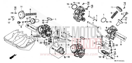 CARBURATEUR (2) VFR750FK de 1989
